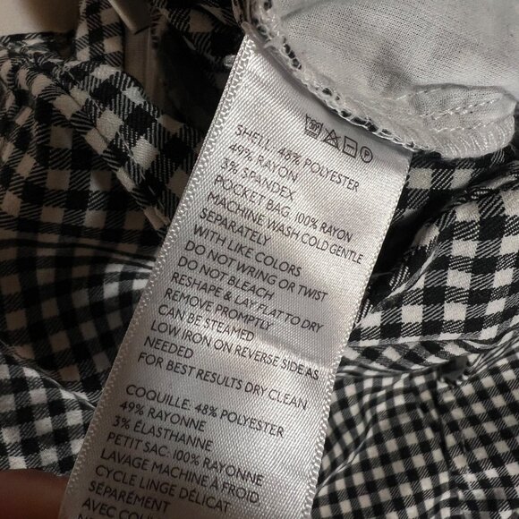 Urban Outfitters Womens Black & White Gingham Mini Skirt Size S - Picture 8 of 9